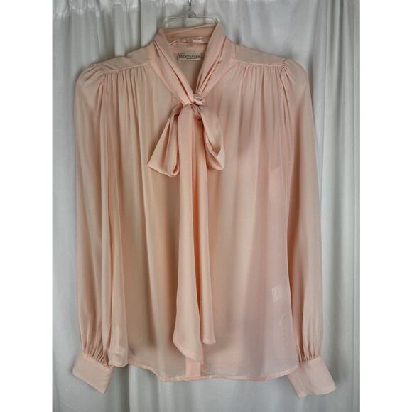 eva mendes Bow Blouse, Peach, Sz: XS, 57-29 - Picture 16 of 16